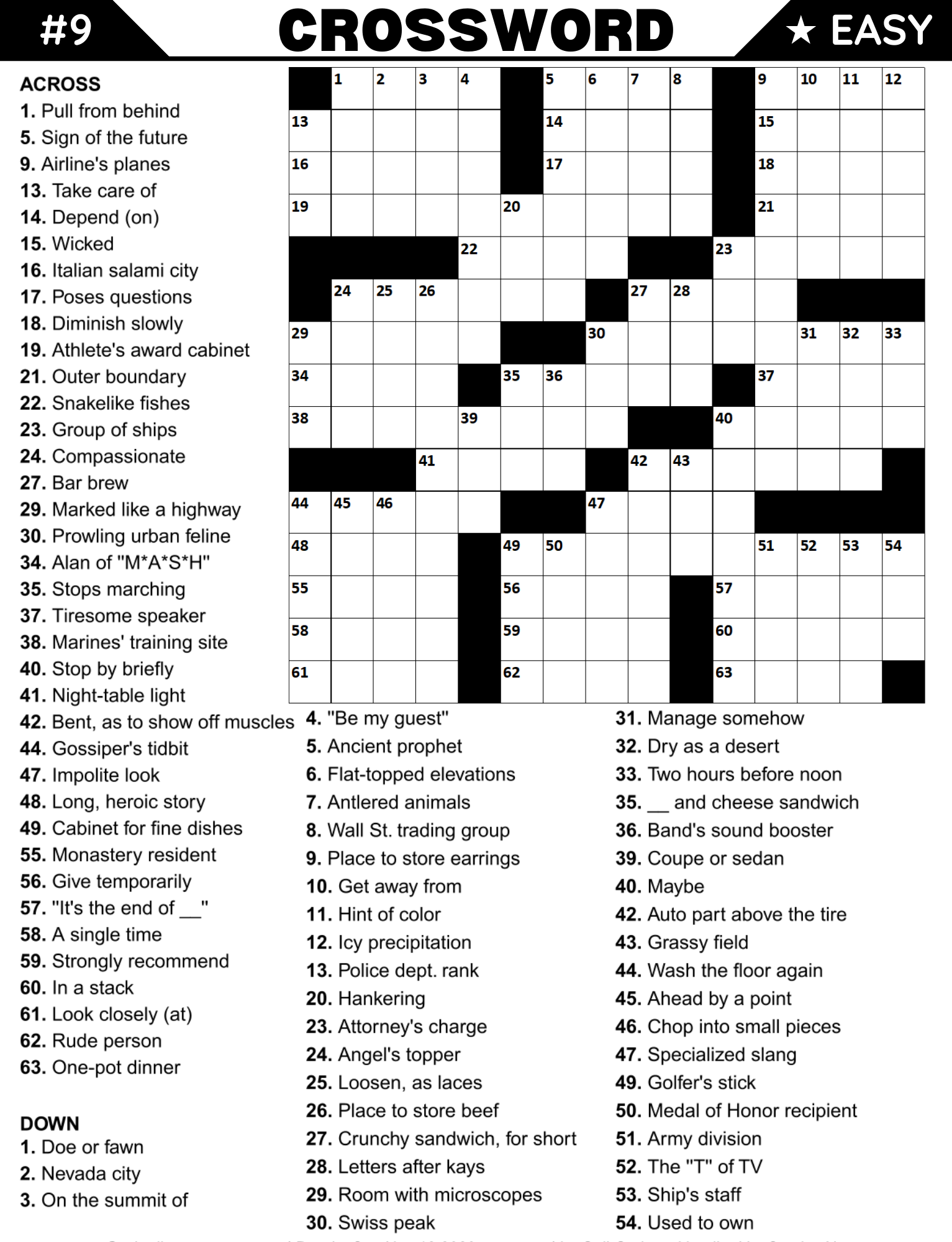 [Printable-PDF]Easy to Medium Crossword Puzzle Book For Adults and Seniors - 100 Puzzles