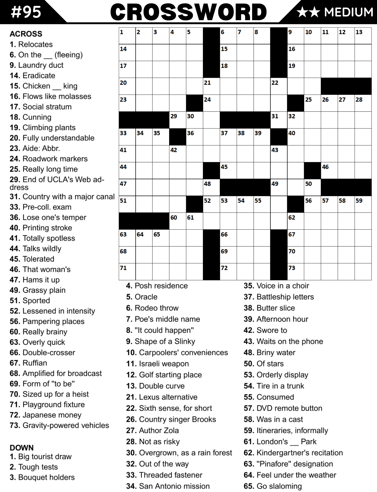 [Printable-PDF]Medium Crossword Puzzle Book For Adults and Seniors - 100 Puzzles