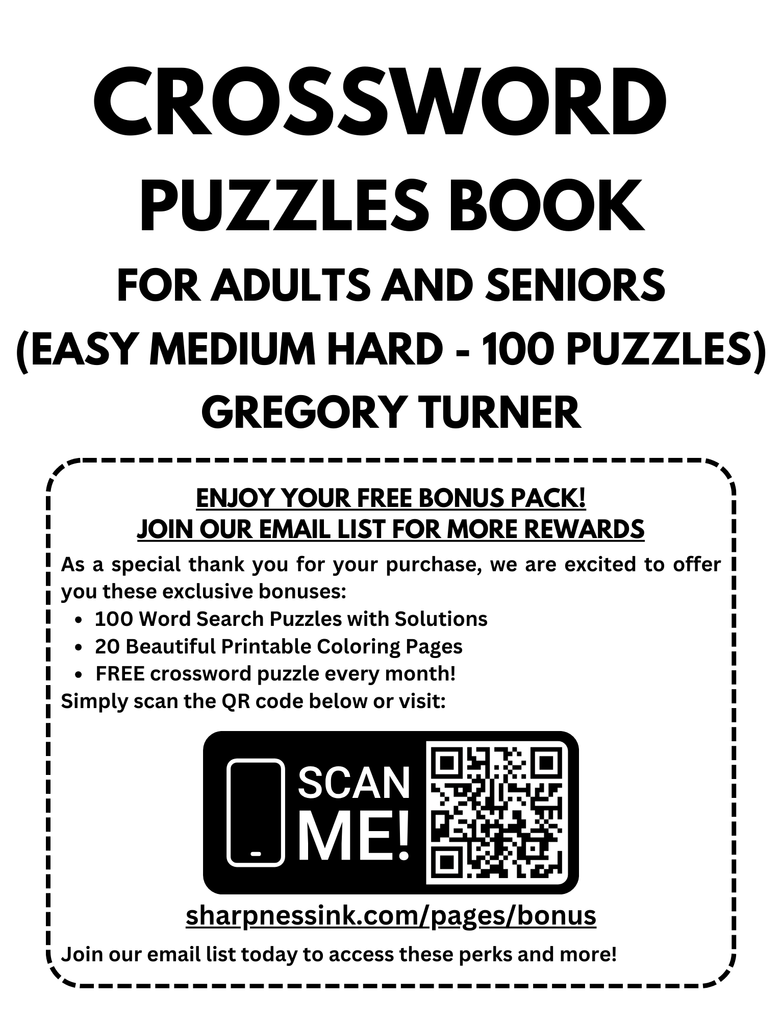 [Printable-PDF]Easy Medium Hard Crossword Puzzle Book For Adults and Seniors - 100 Puzzles