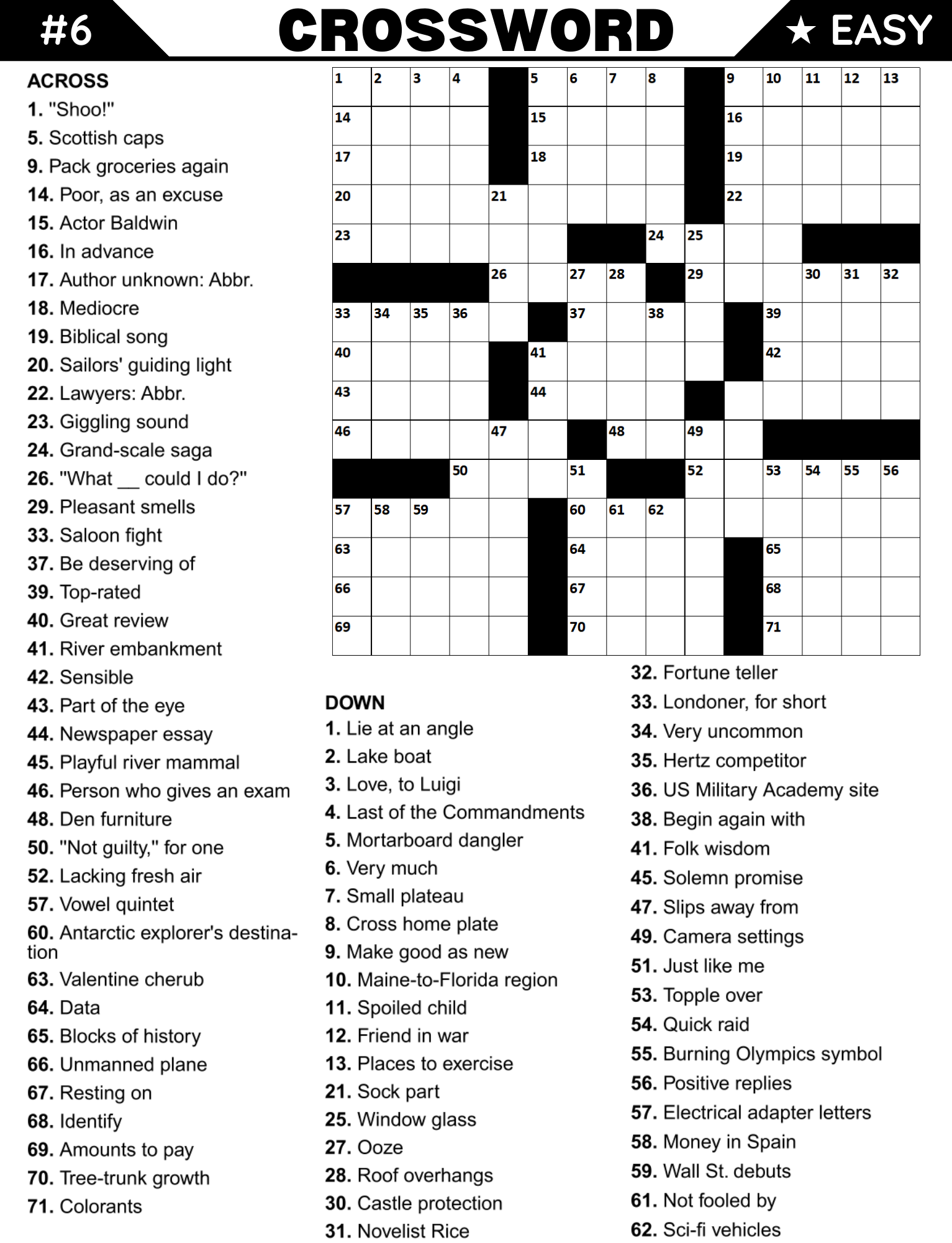 [Printable-PDF]Easy Crossword Puzzle Book For Adults and Seniors - 100 Puzzles