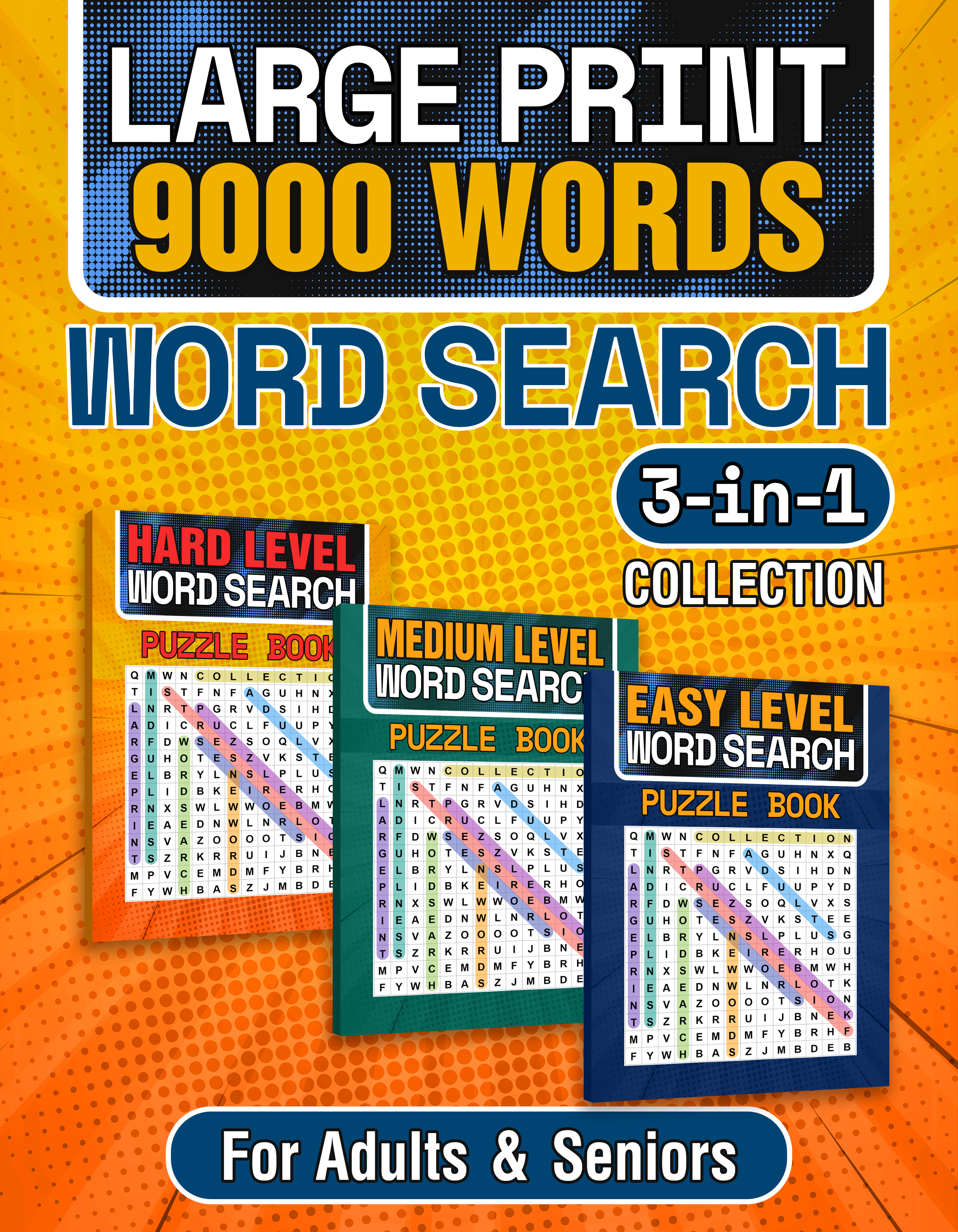 [Printable-PDF] 3-IN-1 Collection Large Print Word Search Puzzle Book For Adults and Seniors - 9000 Words